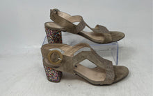 Load image into Gallery viewer, Daniele Ancarani Womens Beige Glitter Block Heel Slingback Sandal Size EUR 35