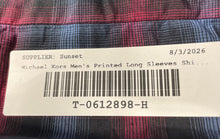 Load image into Gallery viewer, Michael Kors Mens Multicolor Plaid Cotton Long Sleeve Button-Up Shirt Size XXL