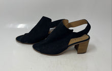 Load image into Gallery viewer, Franco Sarto Womens Helix Black Leather Block Slingback Heels Size 8.5