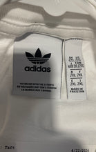 Load image into Gallery viewer, Adidas Mens Outline White Black Logo Short Sleeve Crew Neck T-Shirt Size 2XL