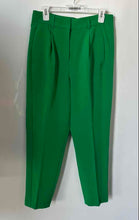 Load image into Gallery viewer, Express Womens Green Pleated Front Slash Pocket Tapered Leg Dress Pants Size 8R