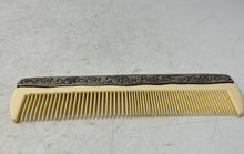 Load image into Gallery viewer, Vintage Silver-Tone Ornate Embossed Raised Floral Design Vanity Hair Comb