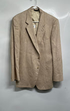 Load image into Gallery viewer, Oscar De La Renta Mens Khaki Long Sleeve Notch Lapel Two Button Blazer No Size