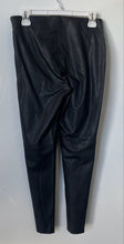 Load image into Gallery viewer, Zara Womens Black Vegan Leather Flat Front High Waisted Ankle Pants Size M