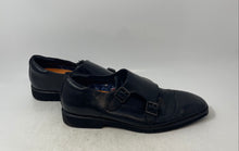 Load image into Gallery viewer, Thomas & Vine Mens Black Genuine Leather Monk Strap Dress Shoes Size 10.5