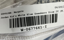 Load image into Gallery viewer, Nike Kids Air Jordan 3 Retro DM0966-148 White Blue Sneaker Shoes Sz 2Y No Laces