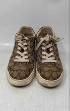 Load image into Gallery viewer, Coach Womens Clip G4967 Brown Canvas Lace-Up Low Top Sneaker Shoes Size 7B