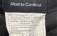 Load image into Gallery viewer, Alberto Cardinali Mens Blue Flat Front Straight Leg Dress Pants Size 32x30