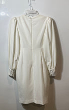 Load image into Gallery viewer, Calvin Klein Womens White Long Puff Sleeve Back Zip Sheath Dress Size 4P