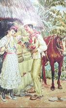 Load image into Gallery viewer, Hernandez Giro Signed By Framed Rural Couple Horse Scene Art Painting