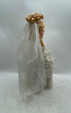 Load image into Gallery viewer, Collector's Choice Bride Wedding Gown Veil Blonde Hair Flowers Porcelain Doll