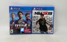 Load image into Gallery viewer, Set Of 2 Pcs Assorted Sony PlayStation 4 FIFA 19 & NBA 2K19 Sports Video Games