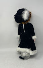 Load image into Gallery viewer, Vintage Heritage Black Dress Brown Hair Collectible Porcelain Doll