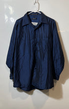 Load image into Gallery viewer, DKNY Mens Blue Long Sleeve Spread Collar Regular Fit Dress Shirt Size 16