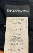 Load image into Gallery viewer, Emporio Armani Womens Black Back Zip Straight & Pencil Skirt Size 40