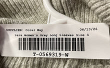 Load image into Gallery viewer, Zara Womens Gray Knitted Turtleneck Long Sleeve Pullover Sweater Size Small