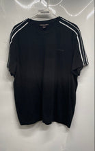 Load image into Gallery viewer, Michael Kors Mens Black Shoulder Stripes Short Sleeve Pullover T-Shirt Size L/G