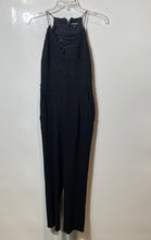 Load image into Gallery viewer, Express Womens Black Lace Sleeveless Back Zip One-Piece Jumpsuit Size XS
