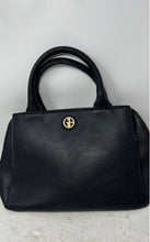 Load image into Gallery viewer, Giani Bernini Womens Black Pebbled Leather Bottom Studs Top Handle Satchel Bag