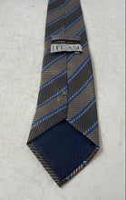 Load image into Gallery viewer, Umberto Frasi Mens Brown Blue Handmade Designer Tie & Cufflinks Set With Box