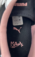 Load image into Gallery viewer, Puma Karl Lagerfeld Womens Roma Amor Polkadot Black White Pink Sneaker Shoes 6.5