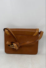 Load image into Gallery viewer, Bellerose Womens Brown Leather Outer Pockets Adjustable Strap Flap Crossbody Bag