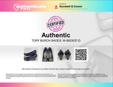 Load image into Gallery viewer, Authentic Tory Burch Womens Caroline Black Leather Pump Heels Size 9M Damaged