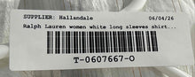 Load image into Gallery viewer, Lauren Ralph Lauren Womens White Striped Long Sleeve Button-Up Shirt Size Large