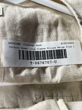 Load image into Gallery viewer, Talbots Womens Beige Roll Tab Long Sleeve Button-Up Shirt Size L With Tag