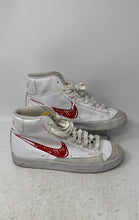 Load image into Gallery viewer, Nike Mens Blazer Mid 77 CW7580-100 White Red Lace-Up Sneakers Shoes Size 7