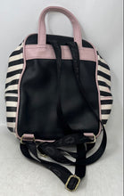 Load image into Gallery viewer, Luv Betsey By Betsey Johnson Womens Multicolor Striped Heart Quilted Backpack
