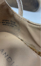 Load image into Gallery viewer, Andiamo Womens Apoppy Beige Glitter Buckle Wedge Espadrille Sandals Size 8.5M