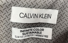 Load image into Gallery viewer, Calvin Klein Mens Gray Slim Fit Long Sleeve Collared Dress Shirt Size Large