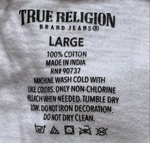 Load image into Gallery viewer, True Religion Mens White Cotton Short Sleeve V-Neck Pullover T-Shirt Size Large