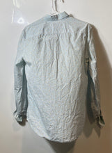 Load image into Gallery viewer, Original Penguin Mens Blue Printed Long Sleeve Collared Button-Up Shirt Size M