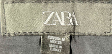 Load image into Gallery viewer, Zara Womens Black Side Zip Ruffle Layered Flounce Mini Skirt Size Medium