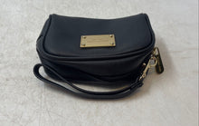 Load image into Gallery viewer, Michael Kors Womens Black Leather Detachable Strap Lined Zip Top Wristlet Wallet