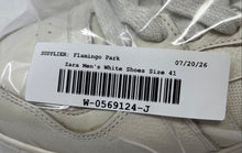 Load image into Gallery viewer, Zara Mens White Leather Lace-Up Low Top Round Toe Sneaker Shoes Size 41