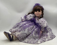 Load image into Gallery viewer, Disney Princess Snow White Porcelain Doll With Floral Purple Outfit Collectible