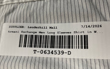 Load image into Gallery viewer, Armani Exchange Mens White Striped Long Sleeve Button-Up Shirt Size XL