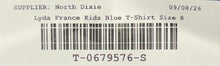 Load image into Gallery viewer, Lyda France Kids Blue Eiffel Tower Short Sleeve Crew Neck Graphic T-Shirt Size 8