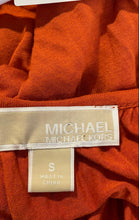Load image into Gallery viewer, Michael Kors Womens Orange 3/4 Sleeve Scoop-Neck Blouse Top Size Small