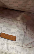 Load image into Gallery viewer, Michael Kors Womens Brown Signature Print Double Handle Shoulder Bag