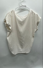 Load image into Gallery viewer, Express Womens White V-Neck Short Sleeve Fitted Gramercy Pullover T-Shirt Size M
