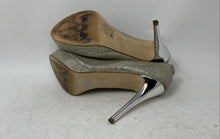 Load image into Gallery viewer, Michael Kors Womens Gold-Tone Glitter Peep Toe Platform Pump Heels Size 7