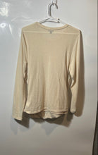 Load image into Gallery viewer, Express Womens Beige Long Sleeve Crew Neck Side Ruched Blouse Top Size XL