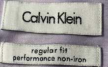 Load image into Gallery viewer, Calvin Klein Mens Light Purple Long Sleeve Collared Dress Shirt Size 17