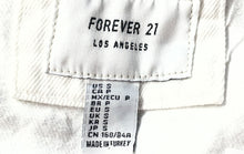 Load image into Gallery viewer, Forever 21 Womens White Long Sleeve Button Front Cropped Denim Jacket Size S