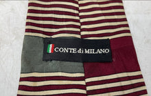 Load image into Gallery viewer, Conte Di Milano Mens Multicolor Printed Silk Adjustable Formal Designer Tie