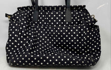 Load image into Gallery viewer, Kate Spade New York Womens Black Polka Dot Shoulder Strap Baby Diaper Purse